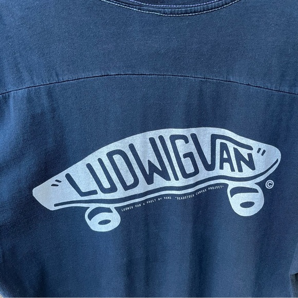 Ludwig Van X Vault By Vans Deadstock Canvas Project T-Shirt in Black Sz L - Picture 7 of 14